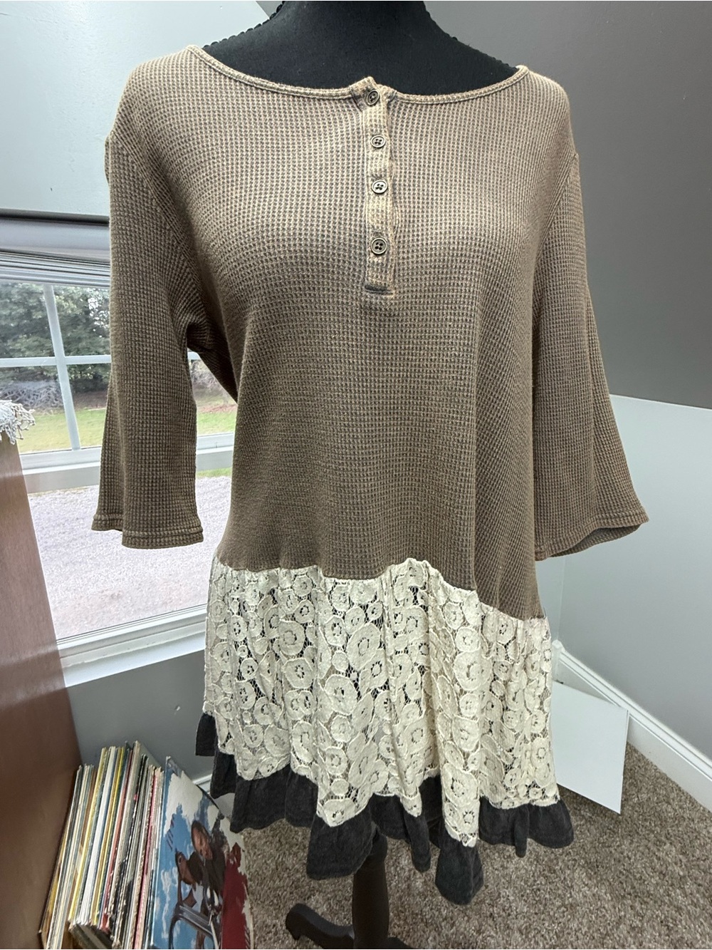 Umgee top with lace bottom